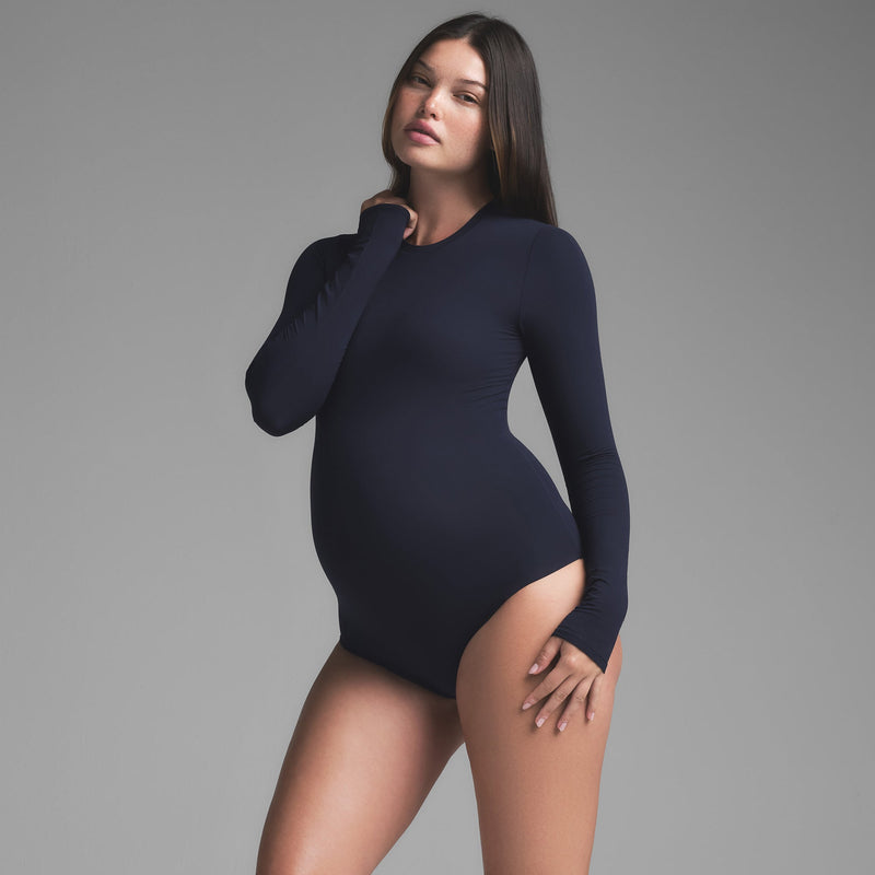 MATERNITY LONG SLEEVE BRIEF BODYSUIT