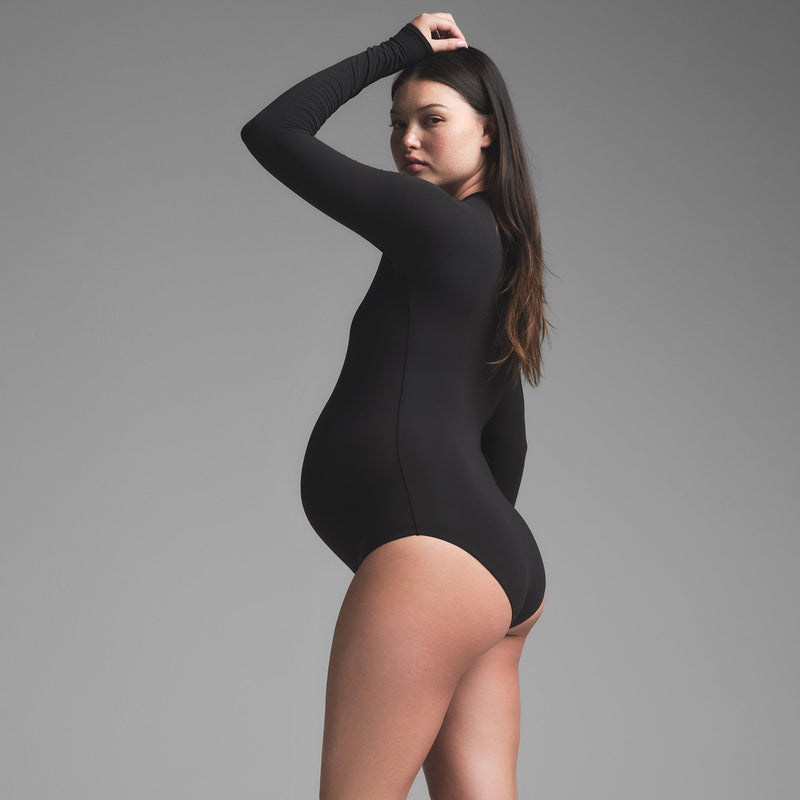 MATERNITY LONG SLEEVE BRIEF BODYSUIT