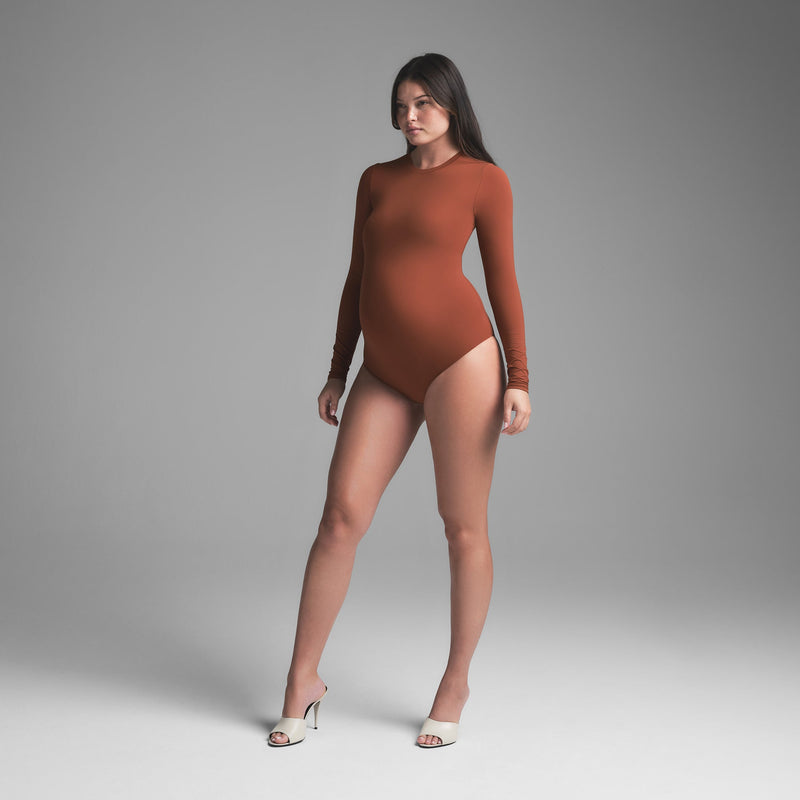 MATERNITY LONG SLEEVE BRIEF BODYSUIT