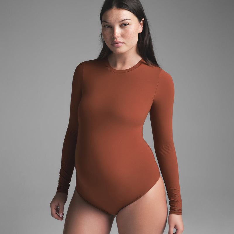 MATERNITY LONG SLEEVE BRIEF BODYSUIT