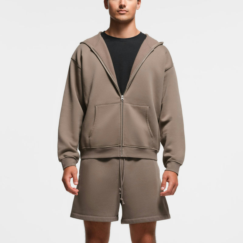 MENS RELAXED ZIP UP HOODIE