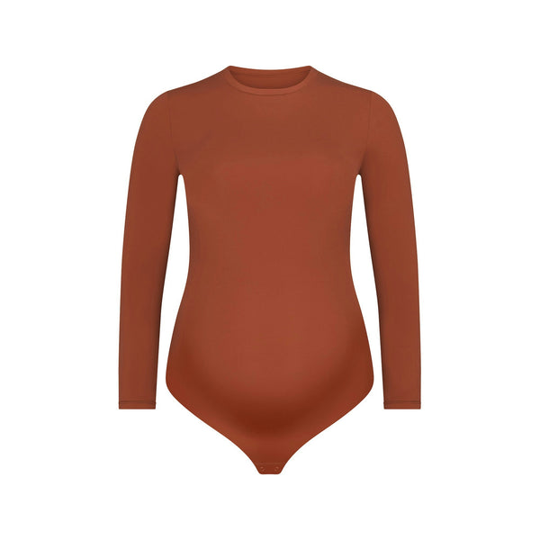 MATERNITY LONG SLEEVE BRIEF BODYSUIT