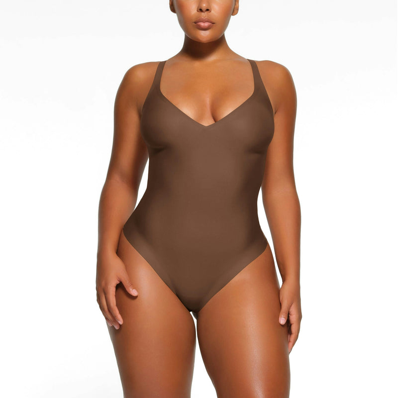 UNLINED PLUNGE THONG BODYSUIT